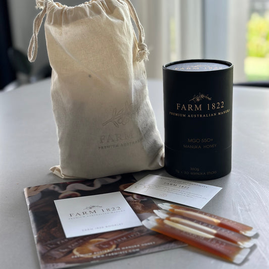 Farm1822 Manuka Honey Stick (MGO550+/UMF 16+) 100satchel + 30satchel