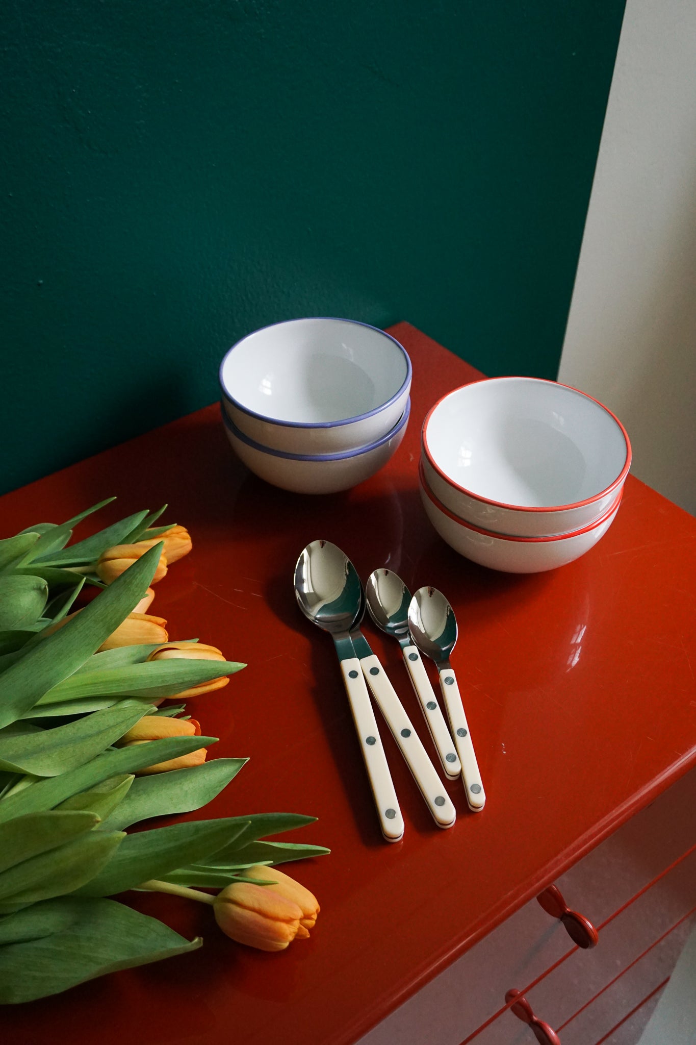 Sabre Paris Bistrot Shiny Cutlery Set (6 colors) - ménage