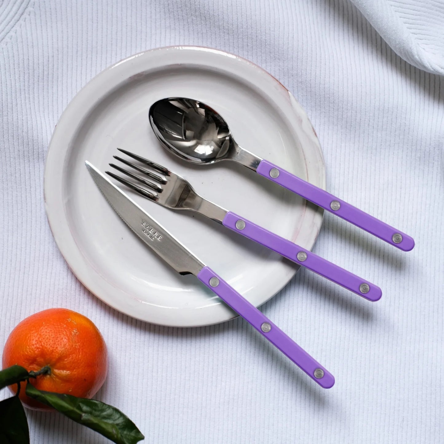 Sabre Bistrot Shiny Cutlery - Mauve