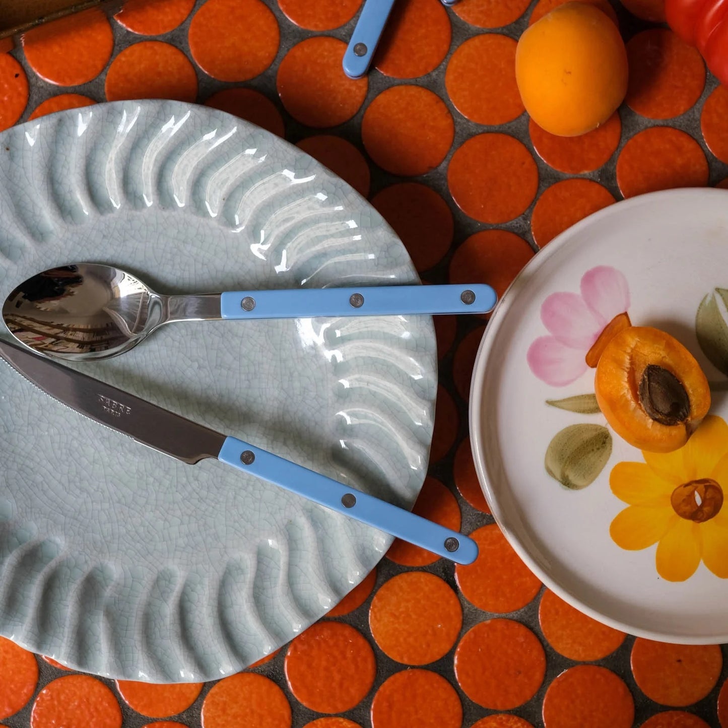 Sabre Bistrot Shiny Cutlery - Pastel Blue