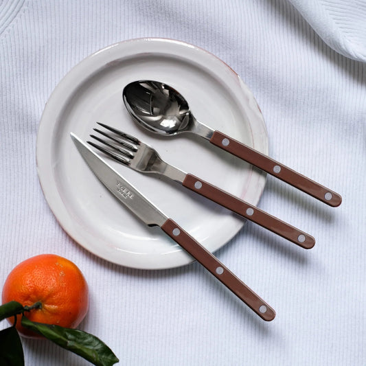 Sabre Bistrot Shiny Cutlery - Chocolate