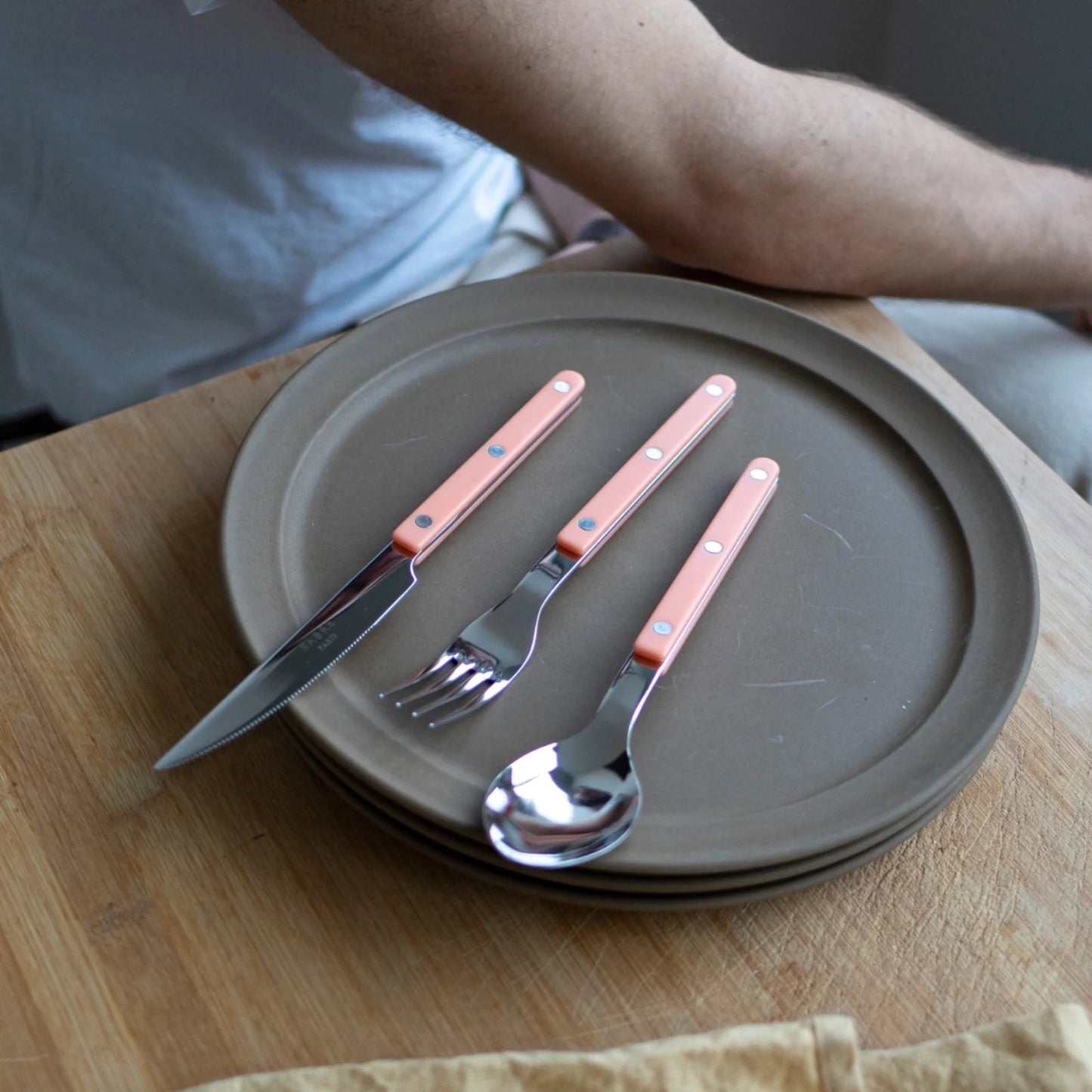 Sabre Bistrot Shiny Cutlery - Nude Pink