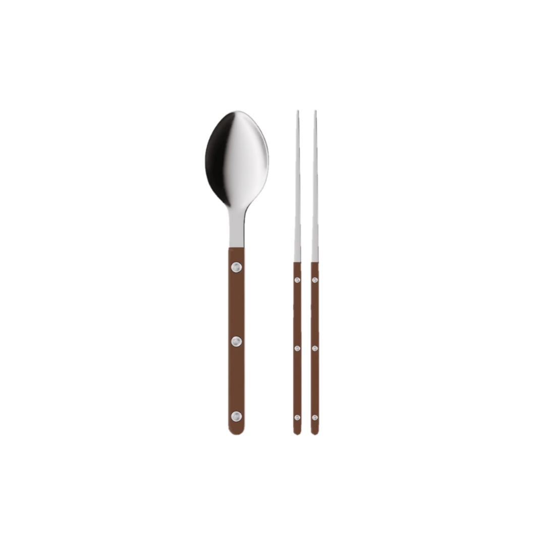 Sabre Bistrot Shiny Cutlery - Chocolate