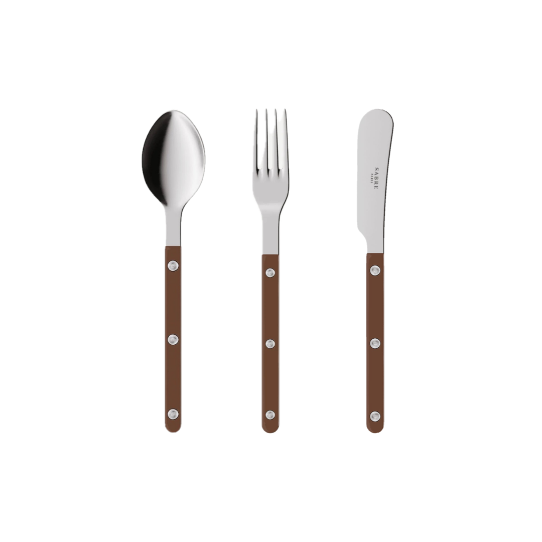Sabre Bistrot Shiny Cutlery - Chocolate