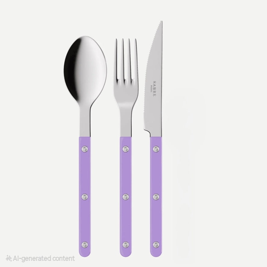 Sabre Bistrot Shiny Cutlery - Mauve