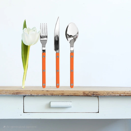 Sabre Bistrot Shiny Cutlery - Orange