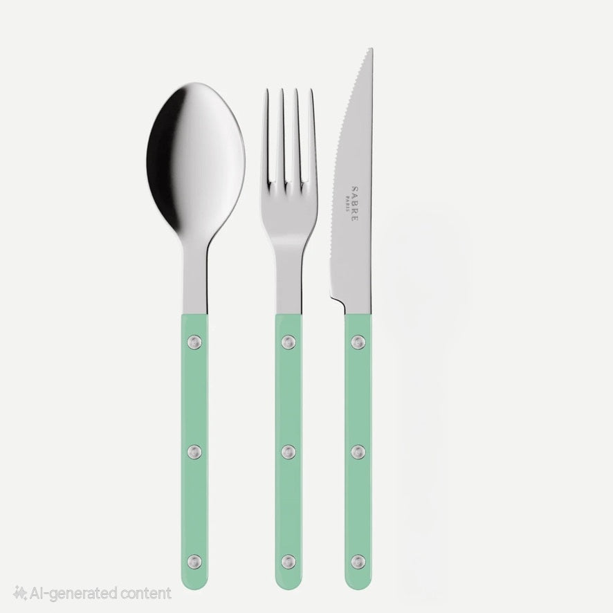 Sabre Bistrot Shiny Cutlery - Pastel Green