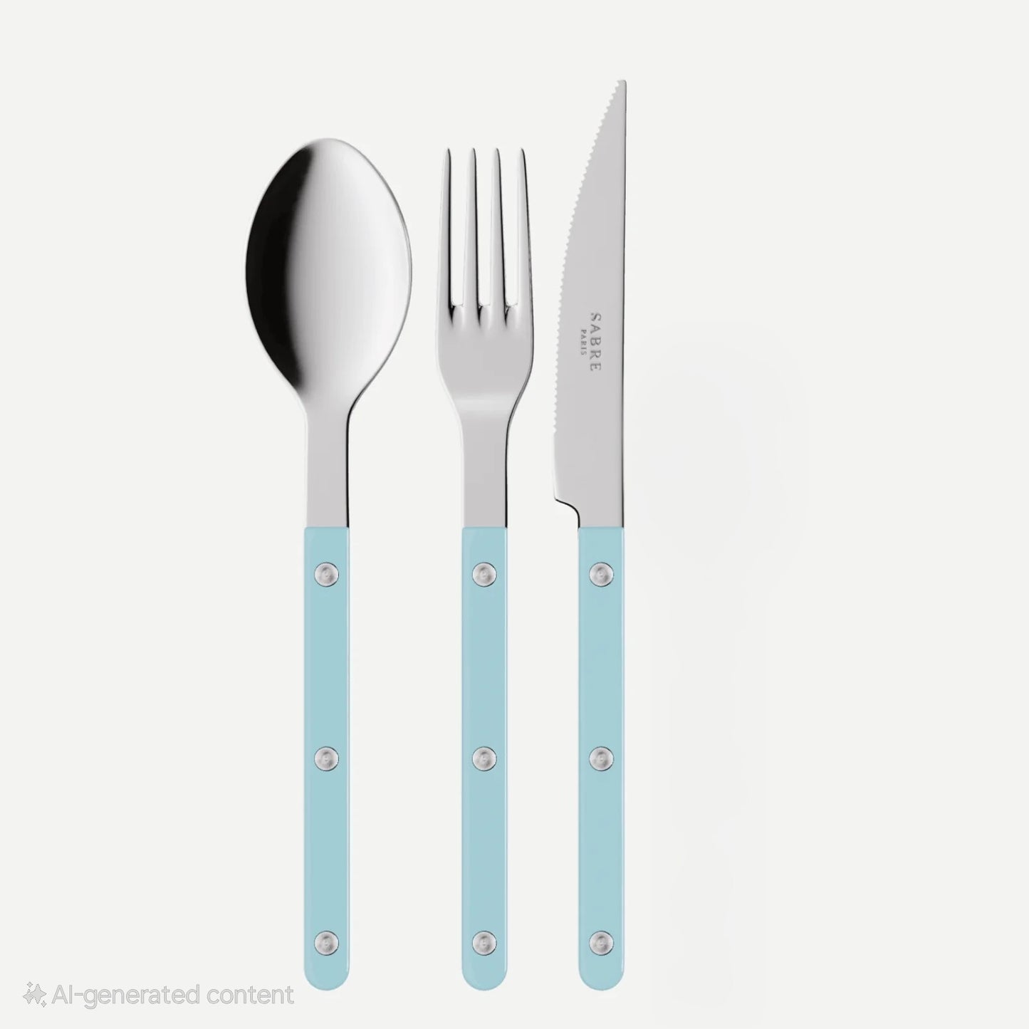 Sabre Bistrot Shiny Cutlery - Pastel Blue