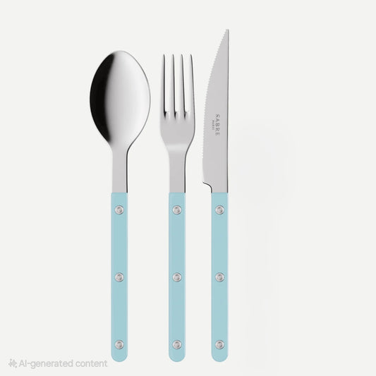 Sabre Bistrot Shiny Cutlery - Pastel Blue